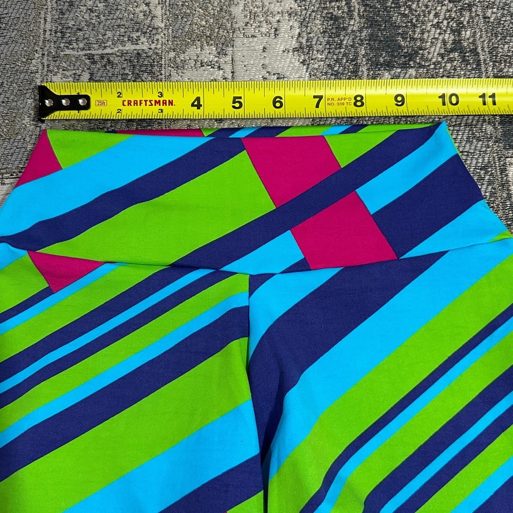 ZNG Gym Wear Workout Womens M Leggings Brazil NEW Pants Multicolor Stripes - Picture 4 of 7